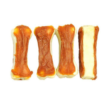 Hot- selling rawhide with chicken dog chew rawhide bones for dogs